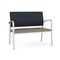 Lesro Newport 2 Seat Tandem Seating Metal Frame No Center Arms, Silver, RS Night Sky Back, MD Farro Seat NP1501 - alternate 1
